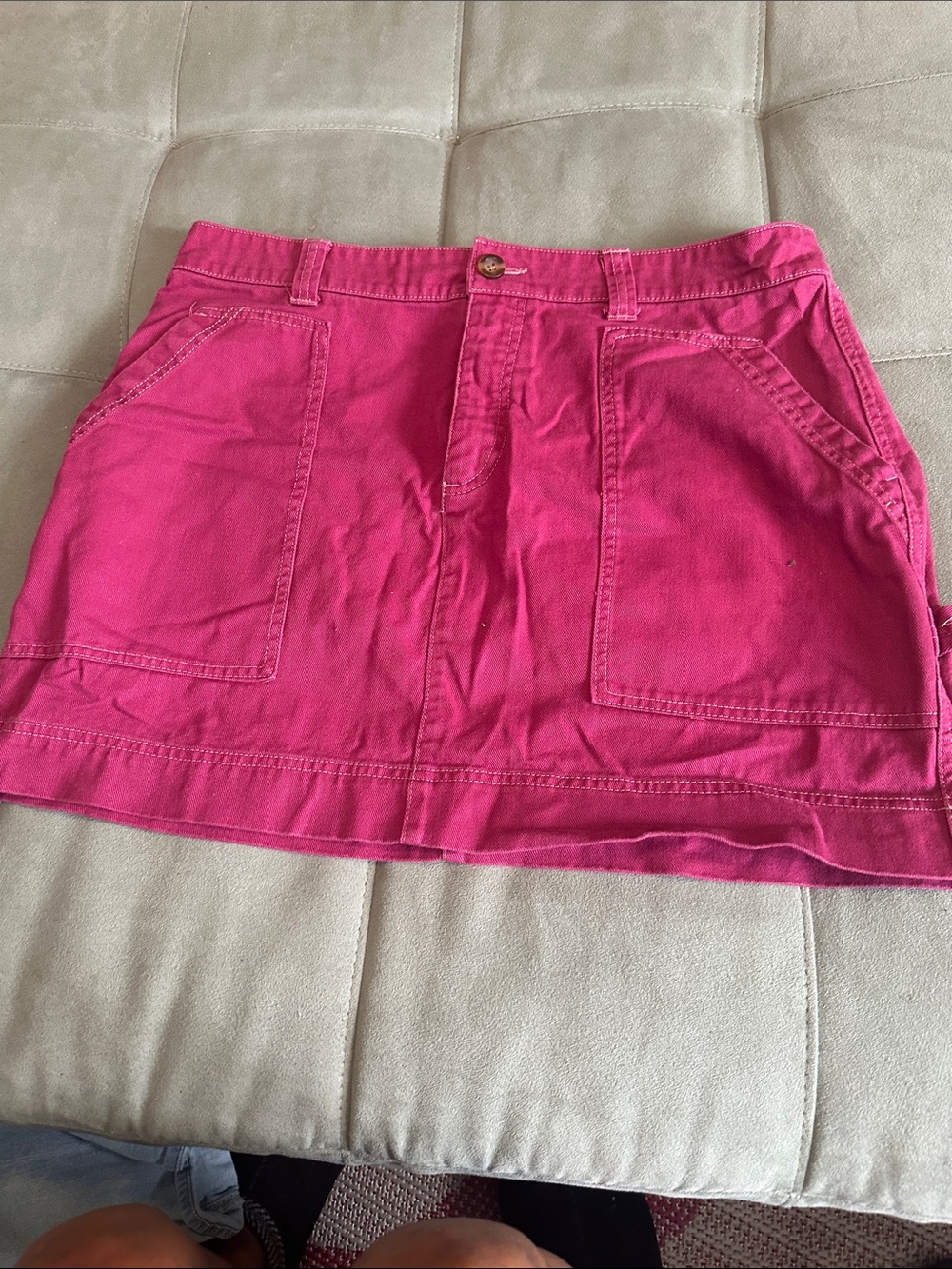Old Navy Hot Pink Utility Mini Skirt